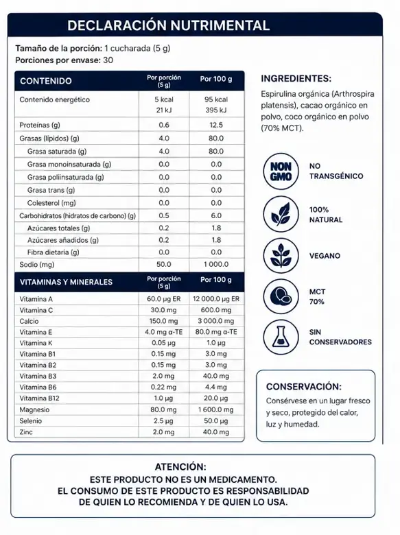 NEURO CELL — Declaración Nutrimental